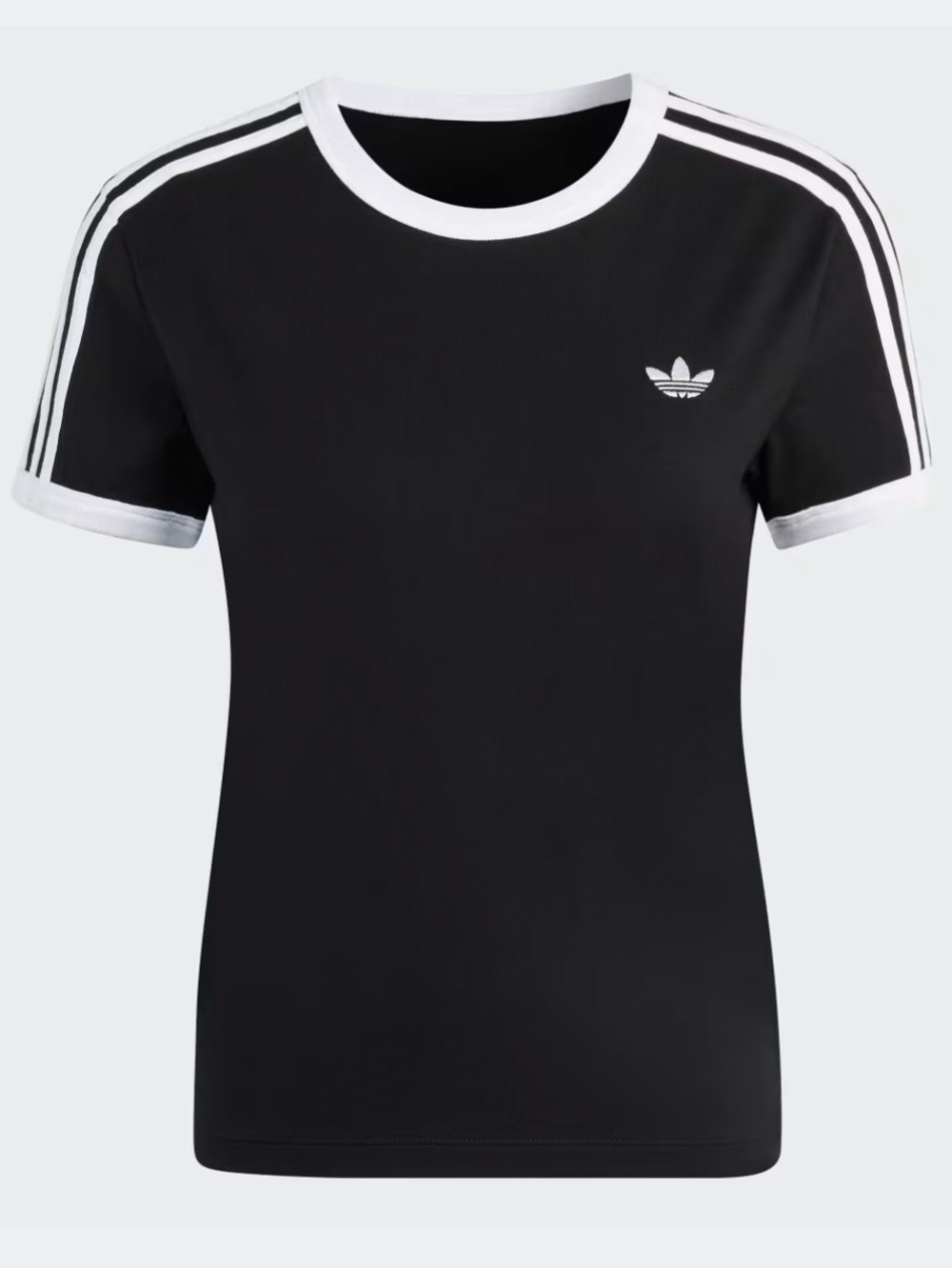 Adidas Women’s Black 3-stripes Slim Tee